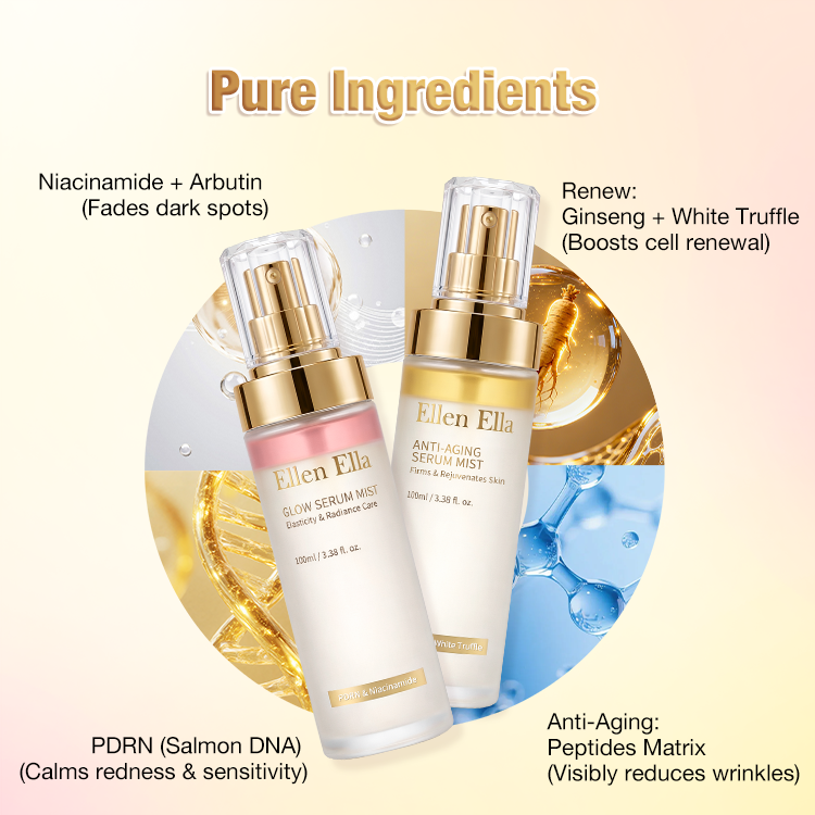 3-in-1 Glow Spray Serum-Makeup Artist–Approved Glow, Day & Night.Approved Mist To Calm, Hydrate, And Boost Glow In One Spray.The second item is only ₱400.