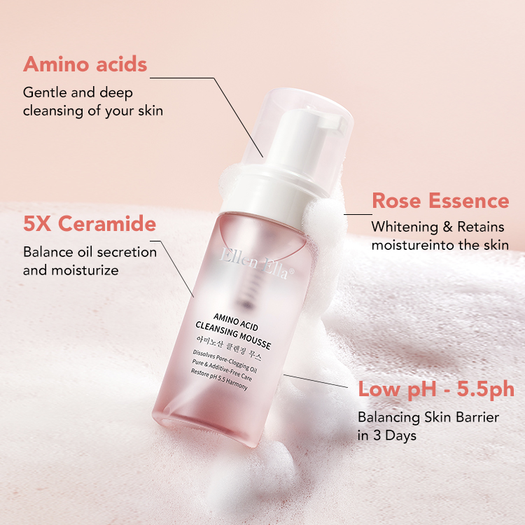 Low Ph Amino Acid Gentle Cleansing Mousse 120ml-Buy 1 take 1-Cleasing and Makeup remover in one(such as tone up cream and sunscreen)